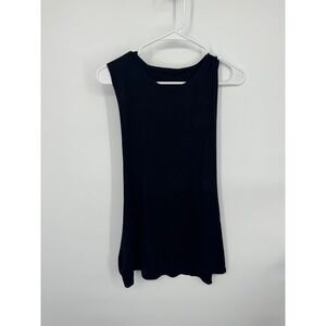 Awry Sheath Dress Womens Medium Black Scoop Neck Sleeveless Classic Party Summer